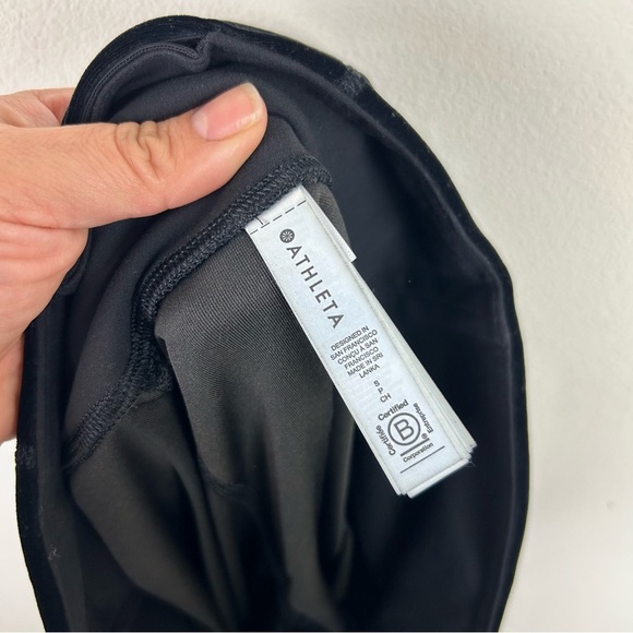 Athleta Elation Velvet Tight Black High-Rise leggings size: S - Picture 10 of 12